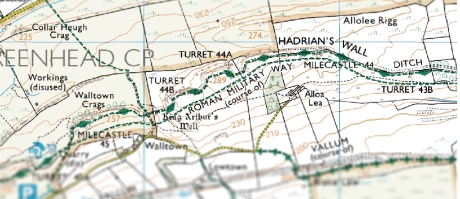 Map of Hadrians Wall